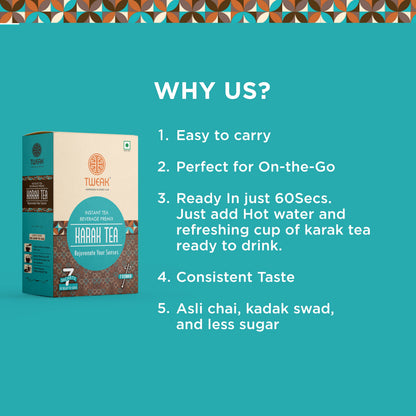 Karak Chai (Strong Karak Tea) – Tweak Karak Tea Sachet Pack (7 × 20 g)