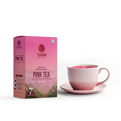 Kashmiri Pink Chai (Instant Pink Tea) – Tweak Pink Tea Sachet Pack (7 × 20 g)