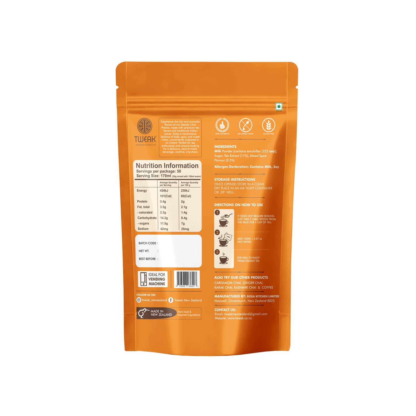 Tweak Masala chai - Awaken Your Senses - Tweak