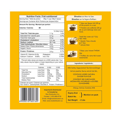 Ginger Chai Instant Premix (Low Sugar)
