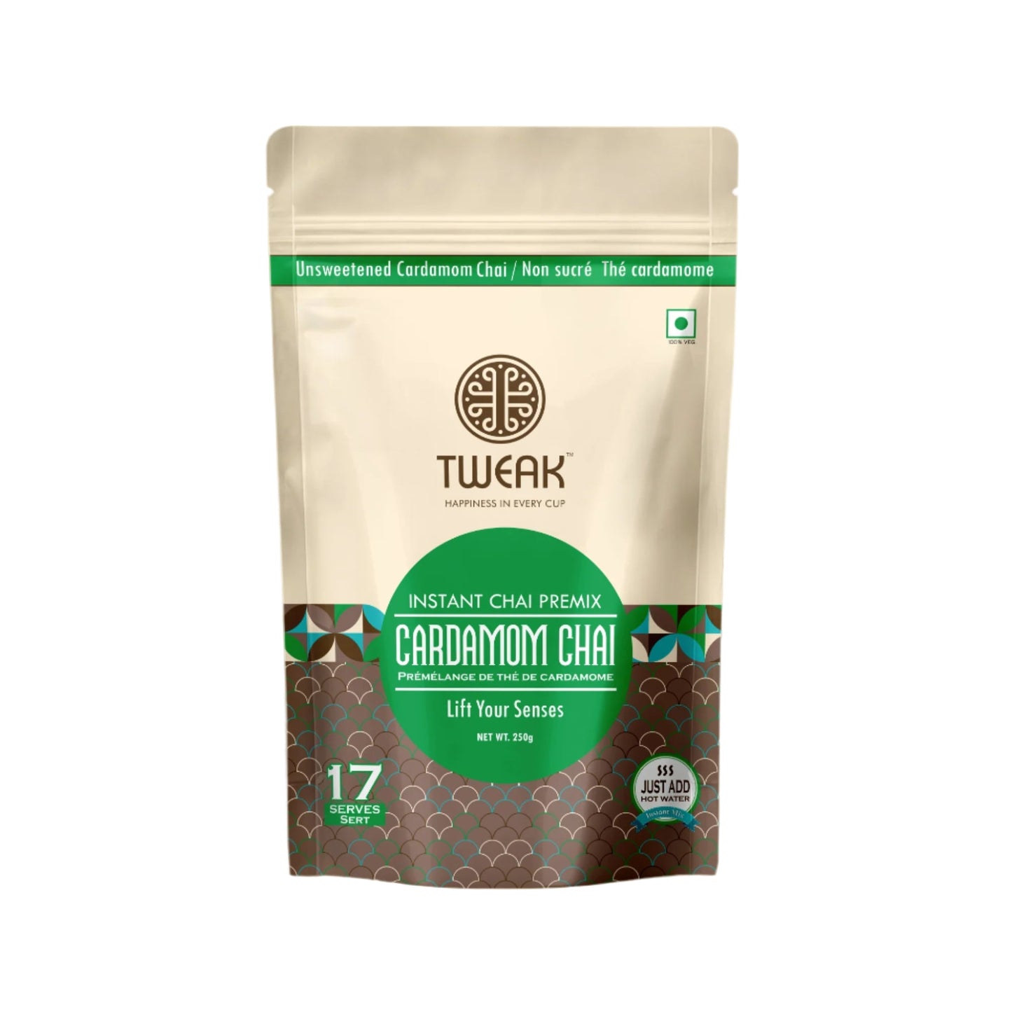 Cardamom Chai (Authentic Elaichi Tea Chai) (No Added Sugar)